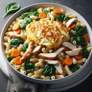 Receta de macarrones con Pollo y verduras para mascotas