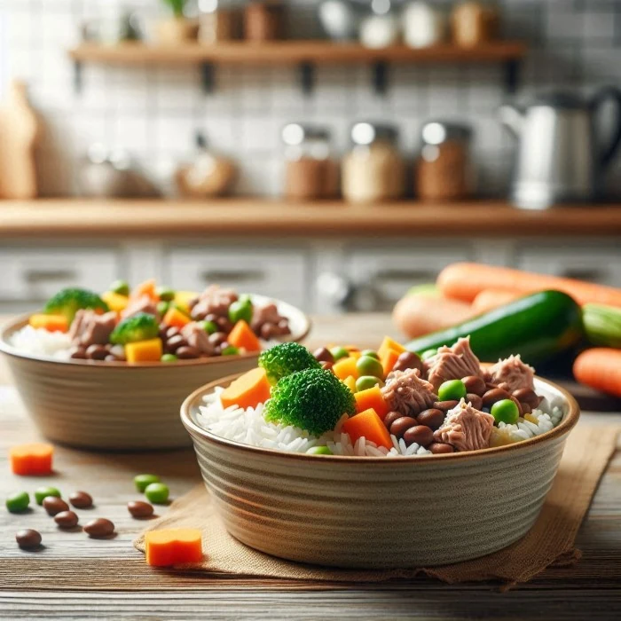 Carne con Arroz y Vegetales para Perros Adultos Carne con Arroz y Vegetales para Perros Adultos